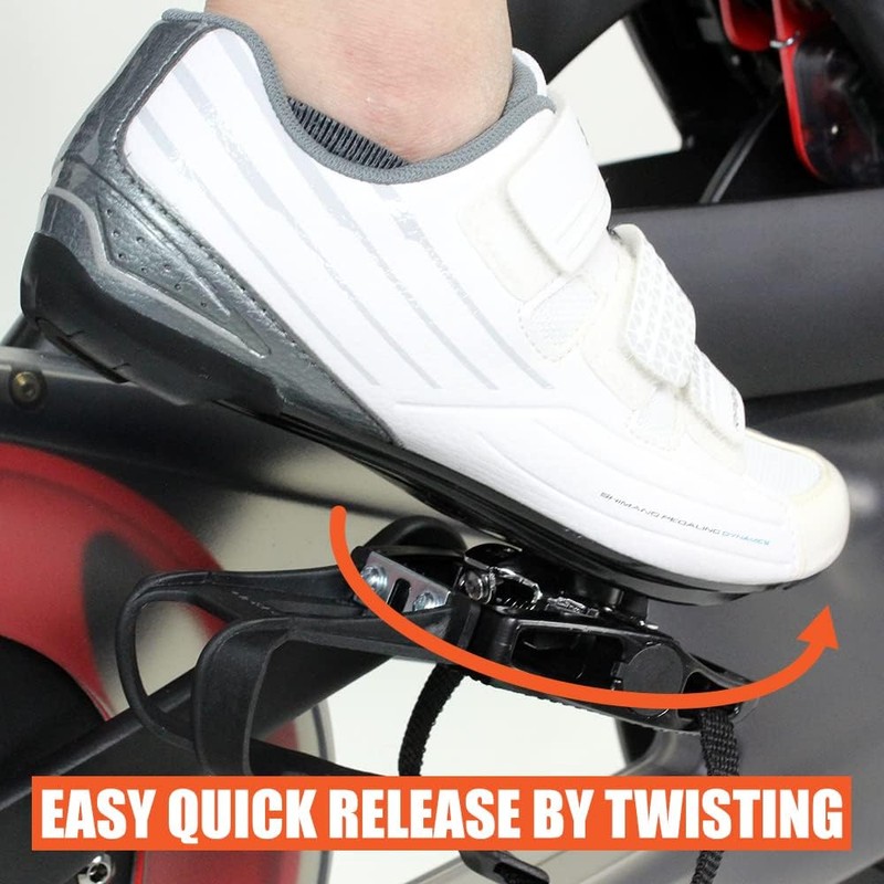 BV Bike Pedals Shimano SPD/Look Delta Compatible 9/16'' with Toe