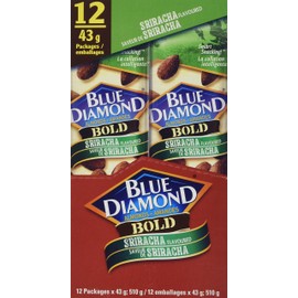 Blue Diamond Almonds Sriracha Almonds, 43 Grams (pack of 12)