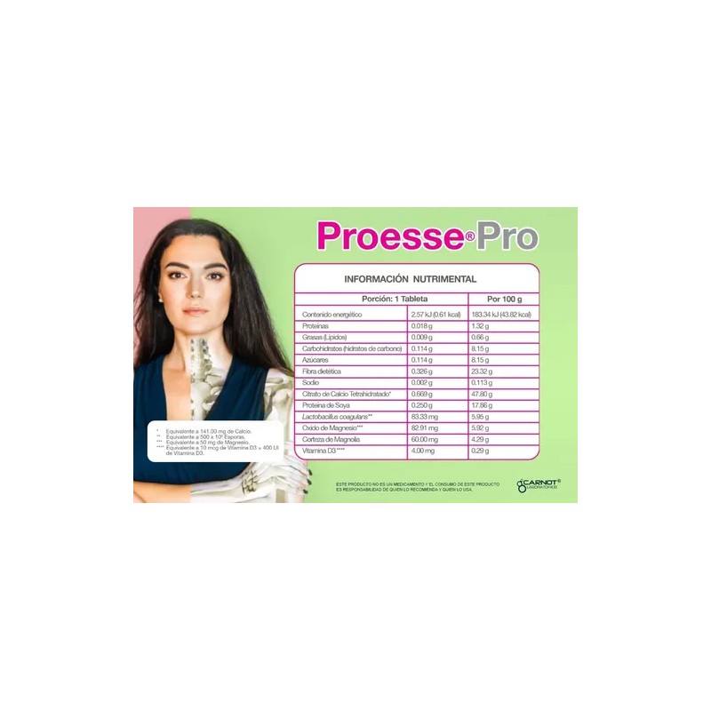 Proesse Pro 30 Tabs Suplemento A Base De Calcio Magnolia