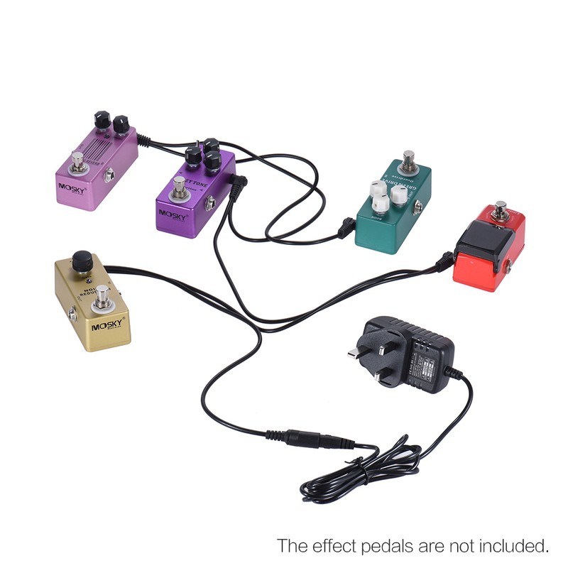 Guitar Effect Power Supply Adapter 9V DC 1000mA 5 Way