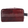 CRICKET-GIFTS Buffalo Leather Cricket Wash Bag Durable Toiletry Bag for