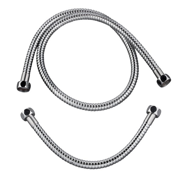 Wirquin 60719566 Highly Resistant Shower Hose 1 m with 30 cm for Column