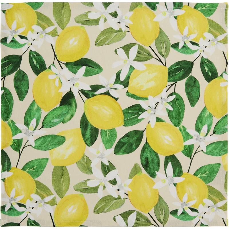 Erwin Müller Napkin Pack of 6 Cotton Yellow/Green Size 40