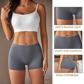 Ekouaer 4 Pack Women's Boyshorts Underwear Boxer Shorts Anti Chafing Bike Shorts Panties (XX-Large)