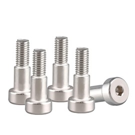5 PCS 8*M6*6 Hex Socket Shoulder Bolt, Metric Machine Hex Socket Screw, Stainless Steel Shoulder Screws/Bolts, Metric Socket Head Cap Screws, Rust-Resistant, Smooth Finish, Durable