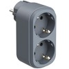 Electraline 55098 Adattatore Doppio Prima 2 Prese 16A (2P+E) Schuko