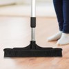 ForPro Extendable Salon Broom, Non-Scratch Rubber Bristles, Aluminum Handle Adjustable