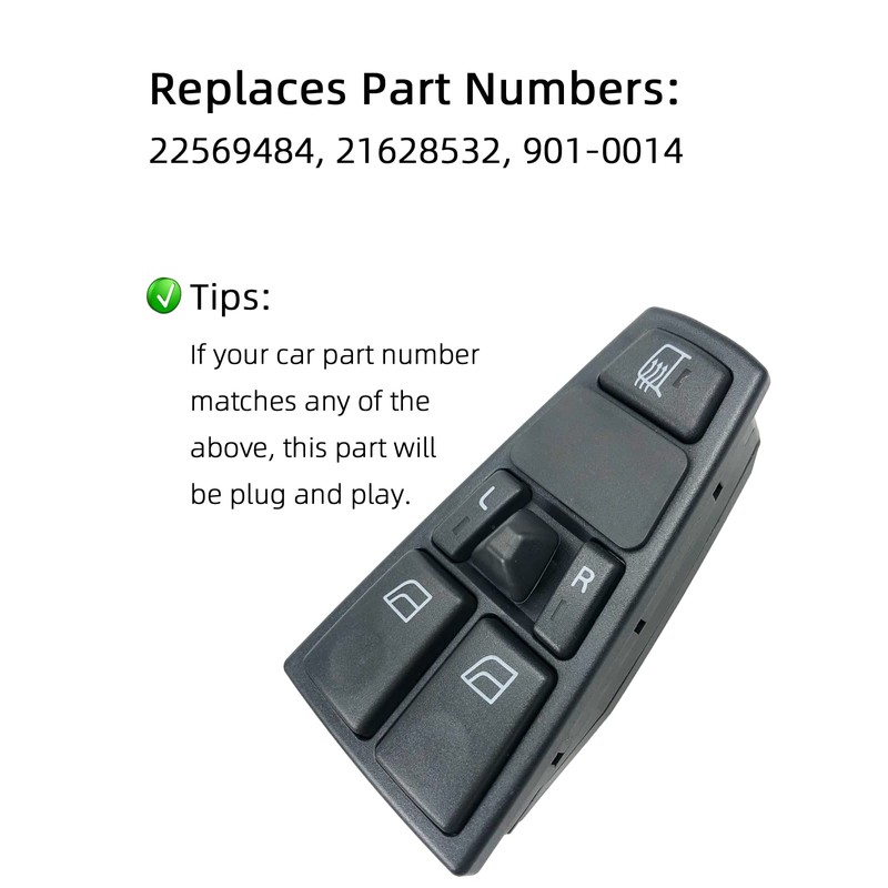 ORIGINSUN 21628532, 22569484 Master Power Window Switch Replacement for Volvo