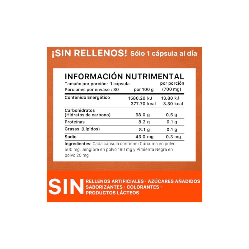 LIFEMAX Cúrcuma y Jengibre con Pimienta Negra | Suplemento Premium