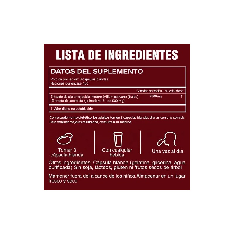 Capsulas-de-ajo Natural 300 Cápsulas Blandas-de-ajo