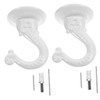 CAXUSD 2 Sets Multi Function Ceiling Wall Hooks of Sturdy Metal Folding Hooks for Home Use for Hanging Coats Towels and Handbags for Plasterboard Ceilings