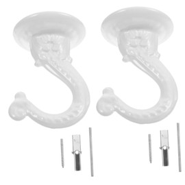 CAXUSD 2 Sets Multi Function Ceiling Wall Hooks of Sturdy Metal Folding Hooks for Home Use for Hanging Coats Towels and Handbags for Plasterboard Ceilings