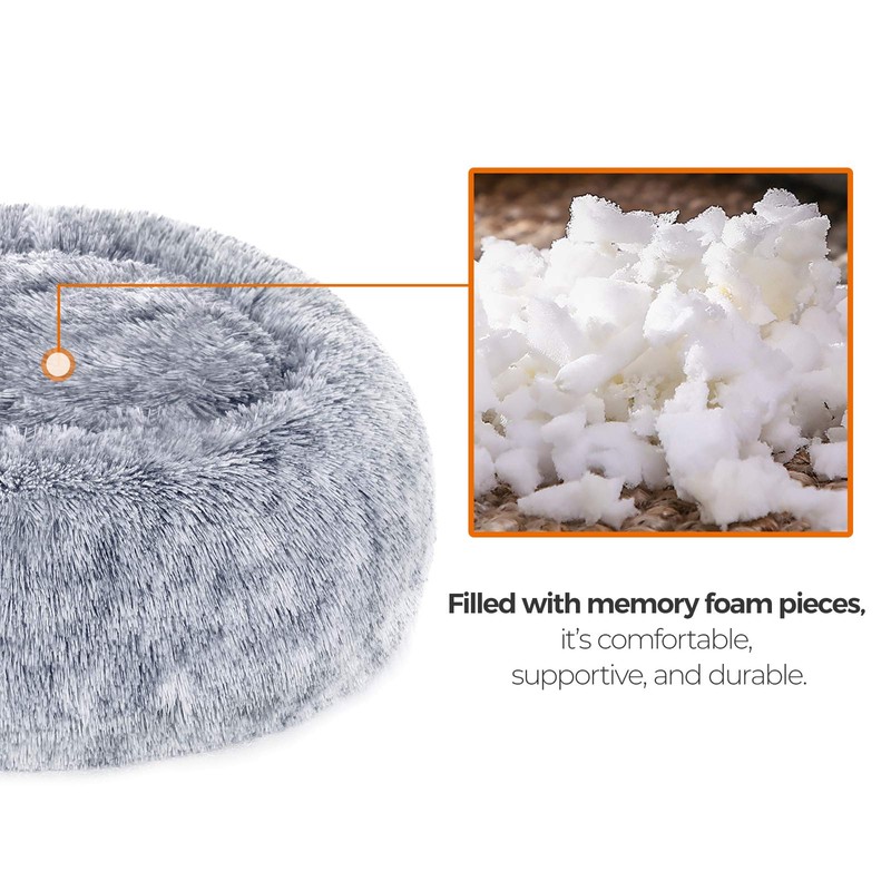 Feandrea Feandrea Dog Bed, Donut Cat Bed, Fluffy Calming Pet