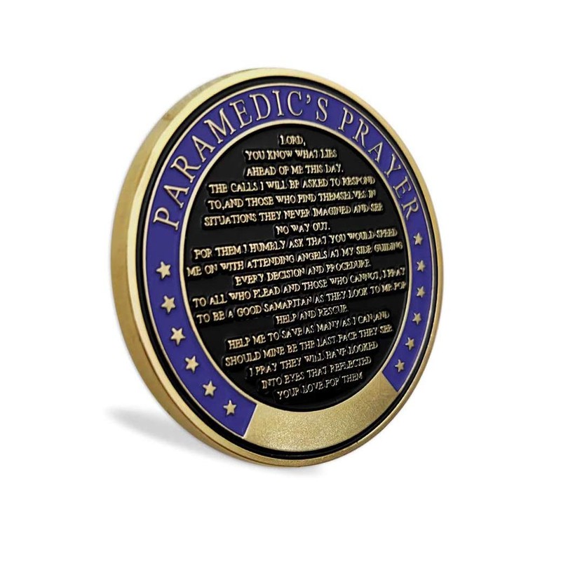 Emergency Medical Services Medic Challenge Coin EMT EMS Paramedic's Prayer