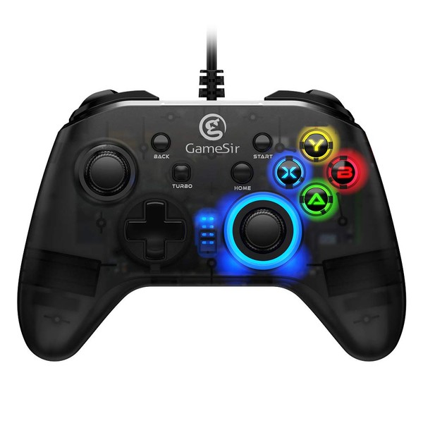 GameSir T4w Wired Controller, Compatible With Win7/8/10 PC and Steam Games, Wired Gamepad, Vibration, Turbo Function