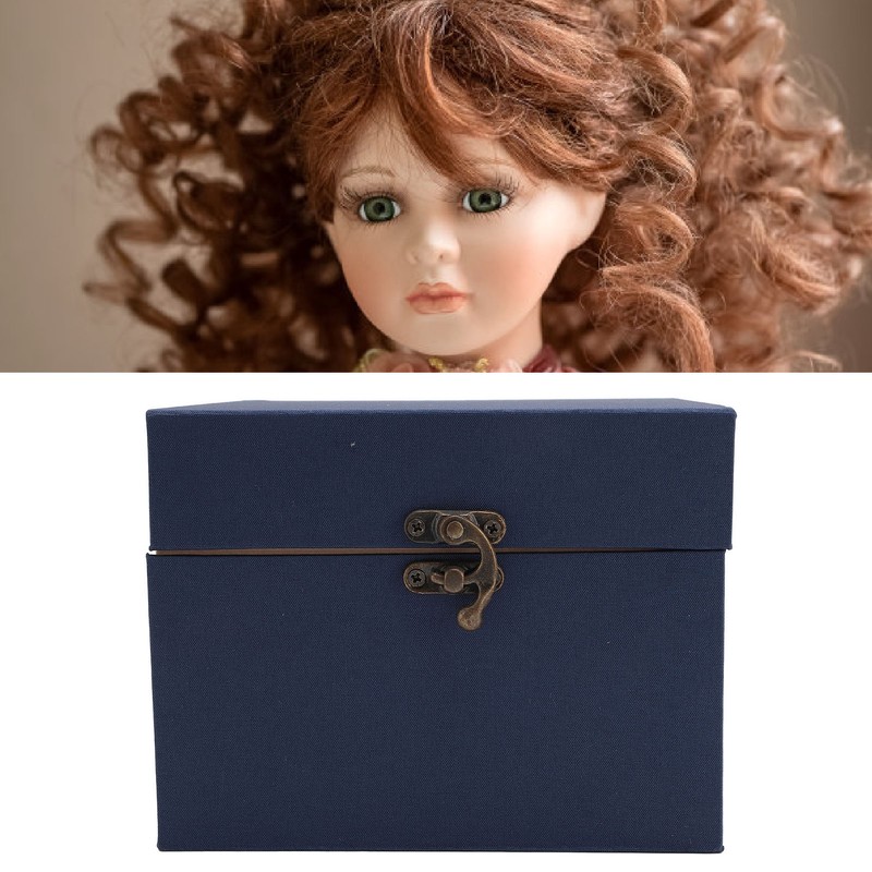 Ball Jointed Doll Head Storage Case Linen Fabric Protective Carrying