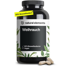 natural elements Frankincense Capsules - 1176mg Extract from Frankincense / Day - 85% Boswellic Acids - High Dose & Vegan - Supply for 5 Months - Developed & Laboratory Tested in Germany