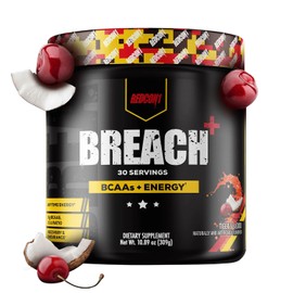Redcon1 Breach Energy (30 porciones) BCAA con extracto de caf verde, relacin BCAA 211, aumenta la recuperacin, energa de amino, fuerza y soporte de...