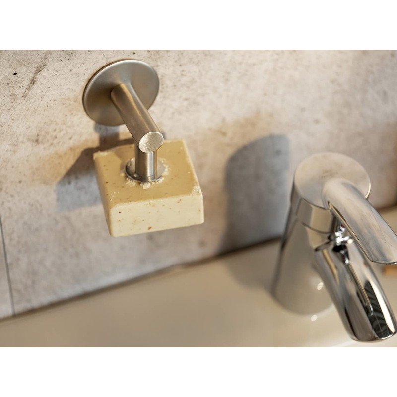WENKO Stainless Steel Shiny Soap Holder with Magnet and Turbo-Loc