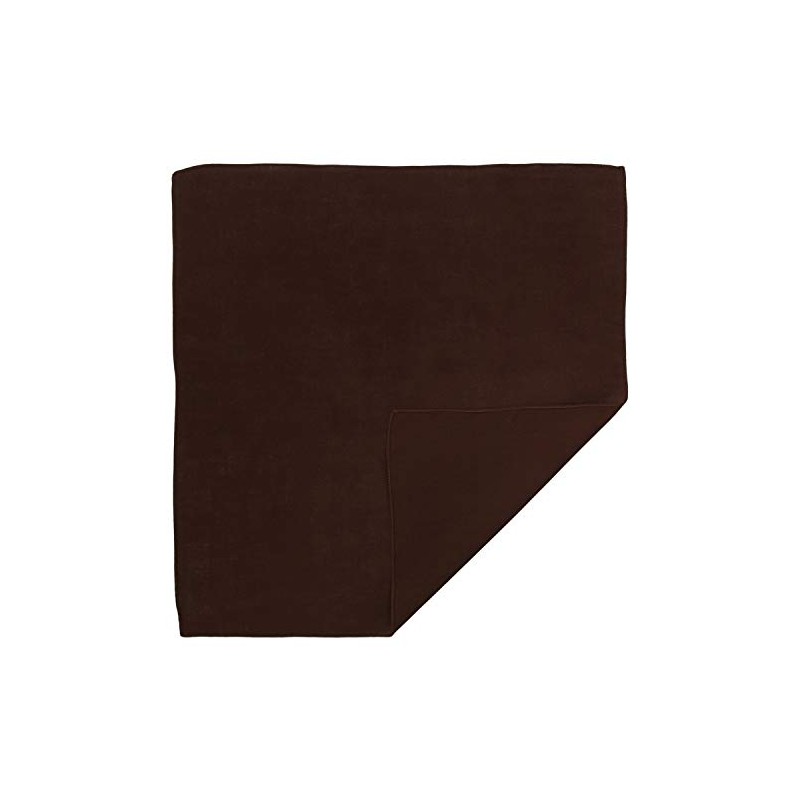 Dark Brown Solid Bandana - Single Piece 14x14