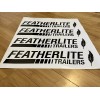Aftermarket Featherlite Aluminum Trailer Decals (Set 2) Black 24” Replacement
