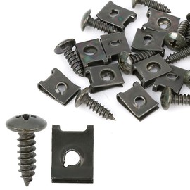 X AUTOHAUX 10 Sets 4.8x16mm Car Clips U Clip Screw Assortment Army Green