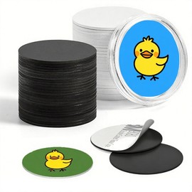 NTAG215 Mixed Blank NFC Tags Round 50pcs with Adhesive Back Clear Plastic Coin Capsules Included Compatible with Amiibo Smartphones and Other NFC Devices (Black+White-50)