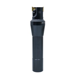 Accusize Industrial Tools 1'' Carbide Indexable End Mill, R8 Shank, 2 Flute, with Tpg22 Inserts, 0046-0915