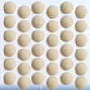 Healifty Pack of 50 Half Wooden Beads, Unfinished, Split Natural