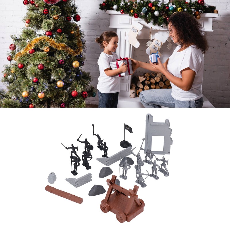 War Toy Kit Soldier Figures Toys Chariot Models Plastic Castle