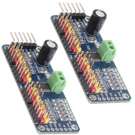Hailege 2pcs PCA9685 16 Channel IIC I2C 12 Bit PWM Servo Motor Drive Module for Arduino Robort