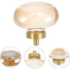 Amber Glass Egg Shaped Gold Pulls