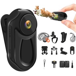 Mini Action Cam, Body Cam Body Camera Mini 1080P with 0.85 Inch Display, Thumb Body Cam, Multifunctional Action Cam, Portable Motorcycle Camera, Wearable POV Camera, Outdoor Riding Action Cameras, Helmet Camera