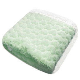 PETHUR Lovely Heart Dog Blankets for Small Dogs, Small Cat Blanket Washable for Couch Protection, Super Soft Sherpa Fleece Puppy Blanket, Green, S
