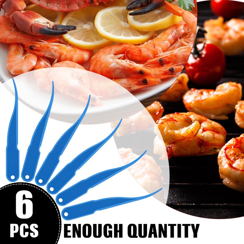 Gisafai 6 Pcs Shrimp Peeler Plastic Deveiner Cleaner Tool for