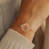 18K Gold Plated Lucky Clover Red Sunstone Crystal Adjustable Bracelet