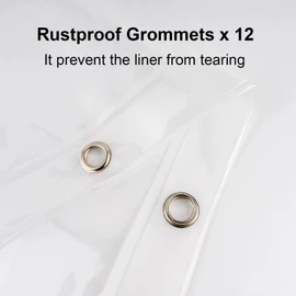 EurCross 72 x 108 inch Extra Long Clear Shower Curtain Liner with 5 Magnets,PVC Free Thick EVA Shower Liner, Heavy Duty Weighted Clear Shower Curtain for Bathroom 108 inch Length