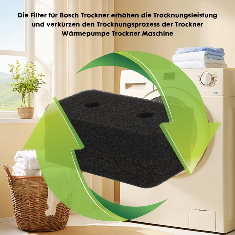 Pack of 4 12007650 Sponge Filter Dryer Filter Compatible with