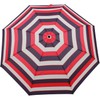 Knirps Large Duomatic Stripe Women's Pocket Umbrella, Stripe Red, Compact,