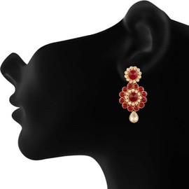 Aheli Elegant Indian Wedding Wear Faux Kundan Studded Choker Necklace with Maang Tikka Set Ethnic Fashion Jewelry Gift for Women Red