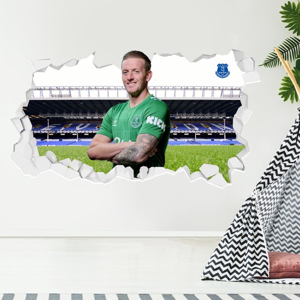 Themed Everton FC Wall Sticker - Pickford 23/24 Broken Wall