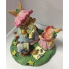 Unbranded Easter Scene Figurine, Bunnies in Spring, New