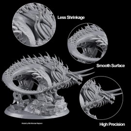 3D Printer Resin,10K Art-Engineering Toughness Non-Brittle New ABS-Like Resin for UV-Curing Photopolymer Rapid High Precision Low Odor LCD DLP SLA 405nm Resin (Nebula Grey, 1000g)