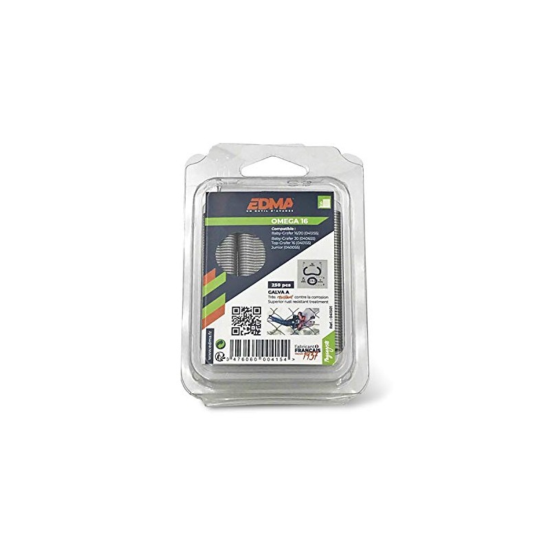 Edma Galvanised Steel Hog Ring Omega 16 (250) EDM0415