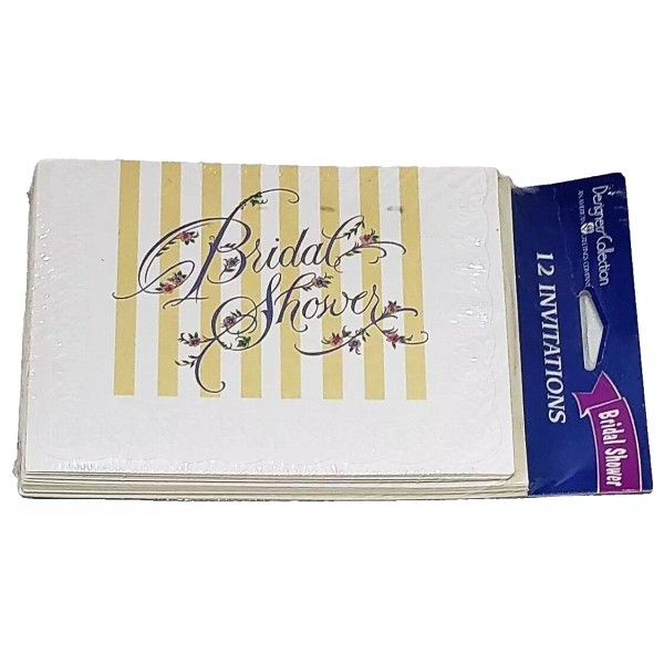 Designer Collection Bridal Shower Invitations | 12 Invitations and Envelopes