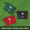KVV Premium Waterproof Golf Pouch - PU Leather Accessory Bag