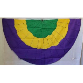 Trade Winds Mardi Gras Plain Solid Bunting Flag 3x5 ft New Orleans Purple Yellow Green