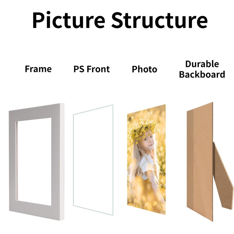 Vasemouh 6x4 Photo Frames Set of 7, White 4x6 Picture
