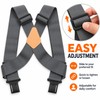 Men's Adjustable Elastic Suspenders 5cm Wide X-Back Pants Braces with