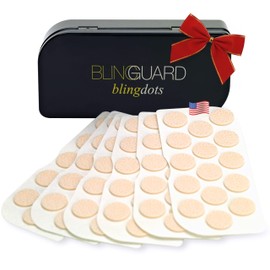 BlingGuard 90 Dots Heavy Earring Lobe Support - Made in USA - Hypoallergenic Earring Backs for Droopy Ears, Prevent Sagging & Drooping